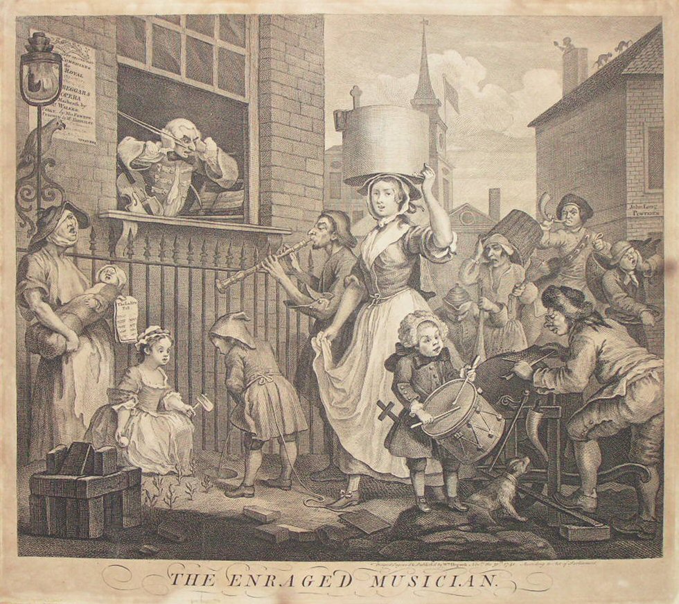 Print - The Enraged Musician - Hogarth